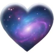 Galaxy heart sticker
