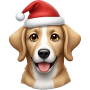 Christmas dog sticker