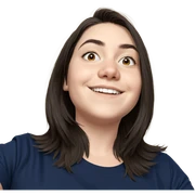smiling girl in blue shirt sticker