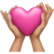 heart in hands pink heart  sticker