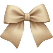 Beige bow sticker