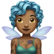 Fairy with tattoos sticker