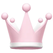 White and pastel pink crown sticker