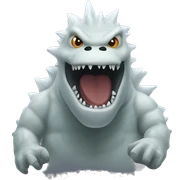 Godzilla ghost sticker