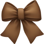 Brown bow sticker