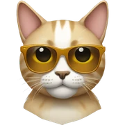 Cat with sunglasses sticker