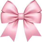 light pink ribbon bow sticker