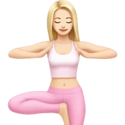 beautiful white girl doing yoga pink sticker