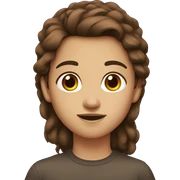 brown hair with brown eyes sticker