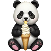 Panda eating ice cream sticker