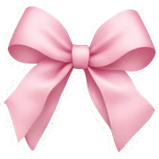light pink ribbon bow sticker