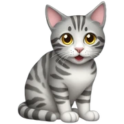 grey tabby cat sticker