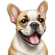Happy French bulldog sticker