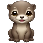 baby otter sticker