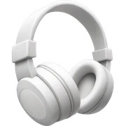 white headphones sticker