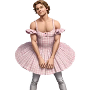 unique male crossdressing style sticker