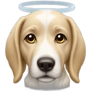 angel dog sticker