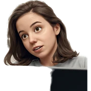 girl with brown hair indoors sticker