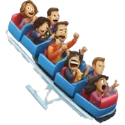 Roller coaster sticker