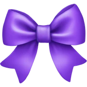 Purple bow sticker