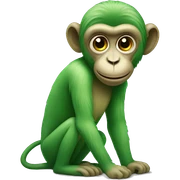 Green monkey sticker