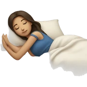 Brunette girl sleeping sticker