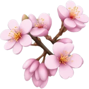 Light pink plum flower  sticker