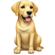Yellow lab sitting  sticker
