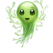 Olive green spirit wisp soul  sticker