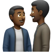 Two adults man talking  sticker
