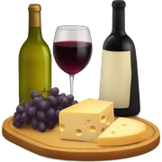 Cheese board and wine  sticker