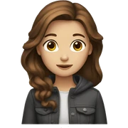 girl with brown hair sticker