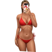 girl in red bikini selfie sticker