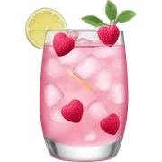Gin Tonic mit rosa Herzen  sticker