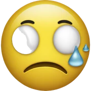 Crying yellow ball sticker