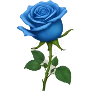 Blue rose sticker