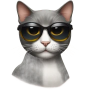 Cat with sunglasses sticker