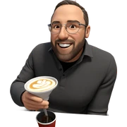casual man enjoying coffee sticker
