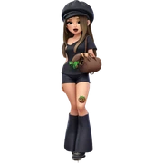girl with hat and plant sticker