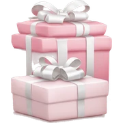 Light pink Christmas gifts under a white Christmas tree  sticker