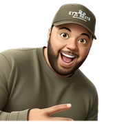 smiling boy in baseball cap sticker