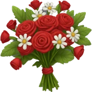 Red bouquet sticker