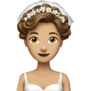 A brown haired bride  sticker