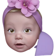 girl with pink flower portrait sticker