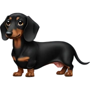 Dachshund black sticker