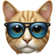 Cat with sunglasses sticker
