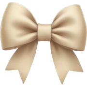 Beige bow  sticker