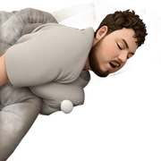 sleeping boy on the bed sticker