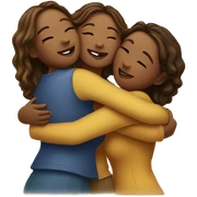 women hug women sticker