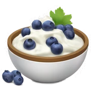 yoghurt bowl with grapes and blueberries sticker
